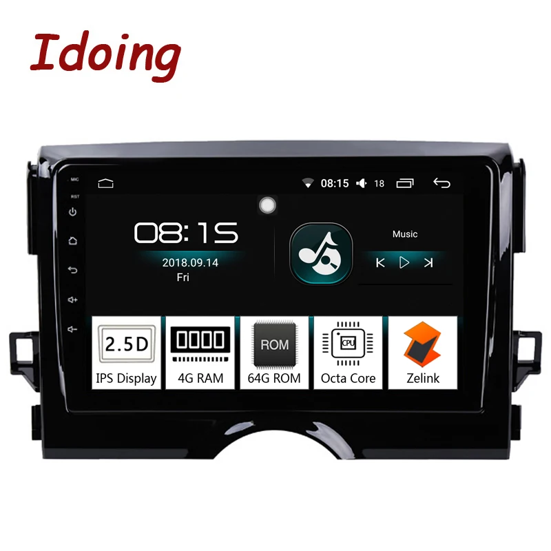 Idoing автомобильный мультимедийный плеер экран 9 дюймов 4 Гб + 64 ГБ Восьмиядерный