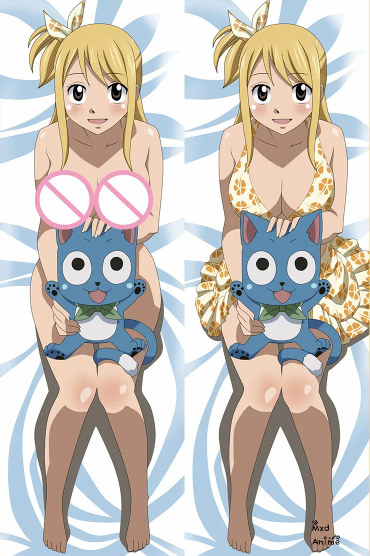 Популярное японское аниме Сказочный хвост Natsu & Erza Scarlet Lucy Heartfilia Подушка Dakimakura