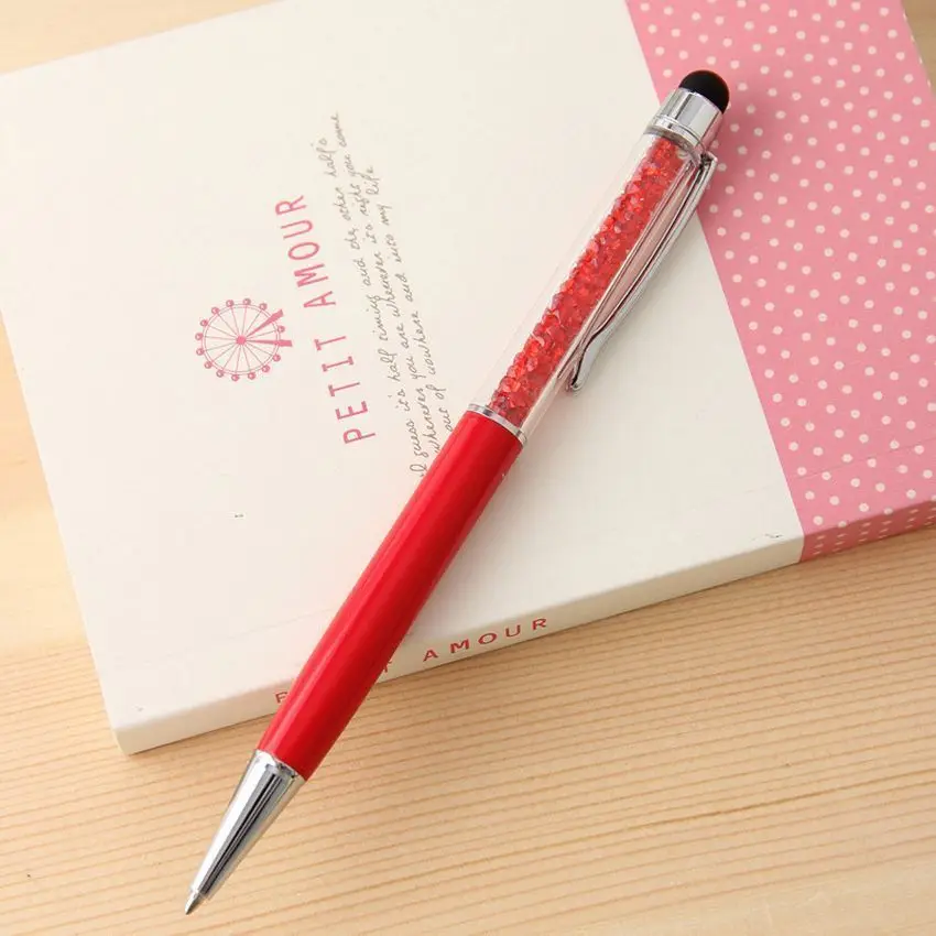Kopen 2in1 Mutlti Functie Metral Touch Pen Kleur Diamond Crystal Balpen Touch Stylus Pen Voor Ipad Iphone Ipod Kindle 500 Stuks