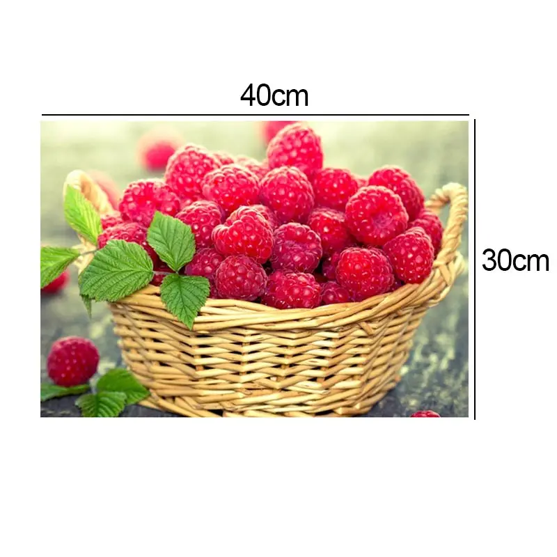 Горячая 40*30 см Алмазная картина вышивка крестиком фрукты Малина мозаика