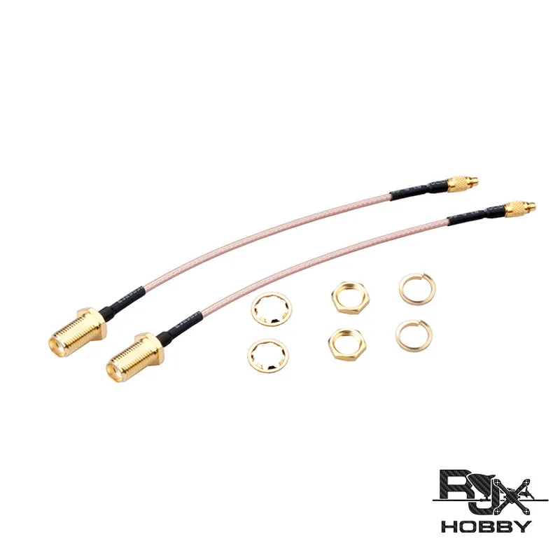 

2PCS RJXHOBBY MMCX to SMA Female 120mm Low Loss Square Bent FPV Antenna Extension Cable Adapter for RC Drone FPV Racing