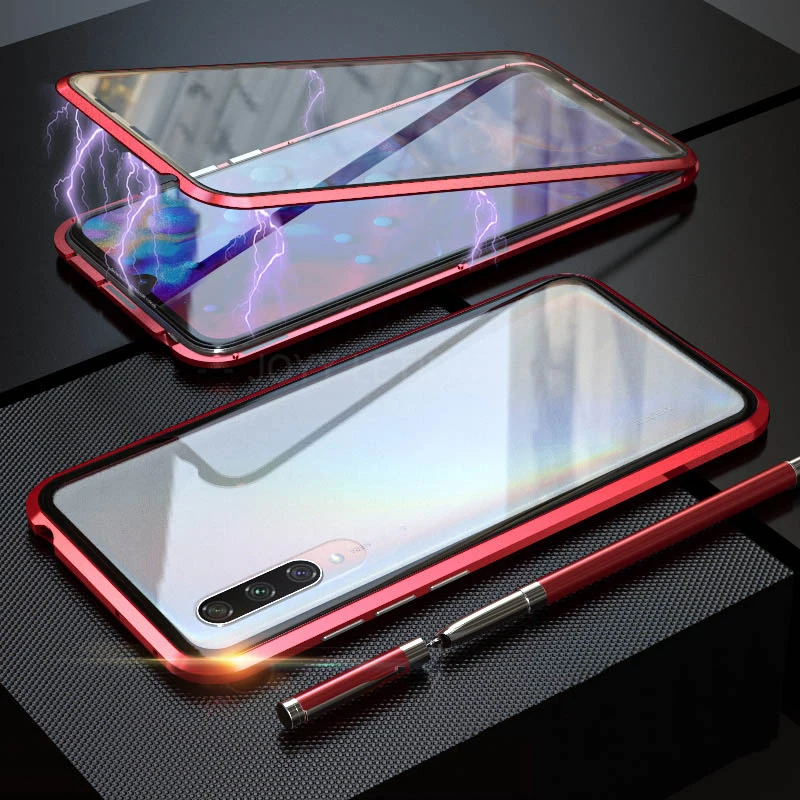 Полный защитный Магнитный чехол для Xiaomi mi cc9 Xiao металлический бампер переднее +