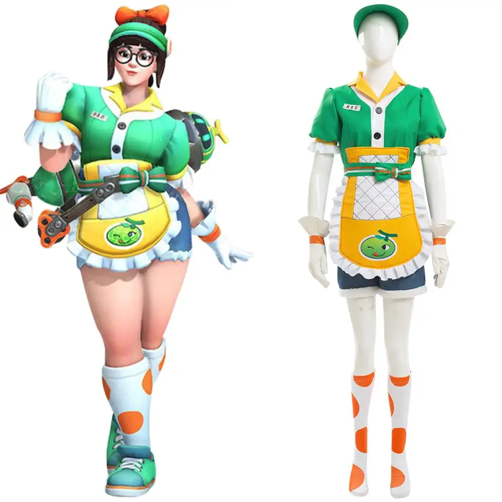 

Женский костюм для косплея OW Mei, полный костюм для Хэллоуина
