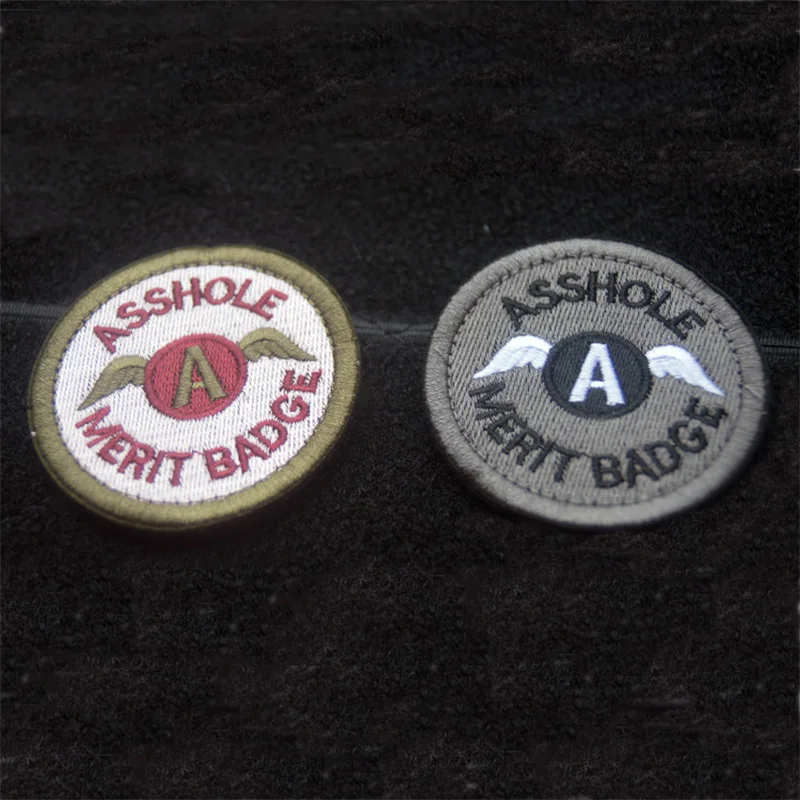 2017 мудак мерит значок вышитый патч тактический боевой знак 6 3 см крючок & Петля
