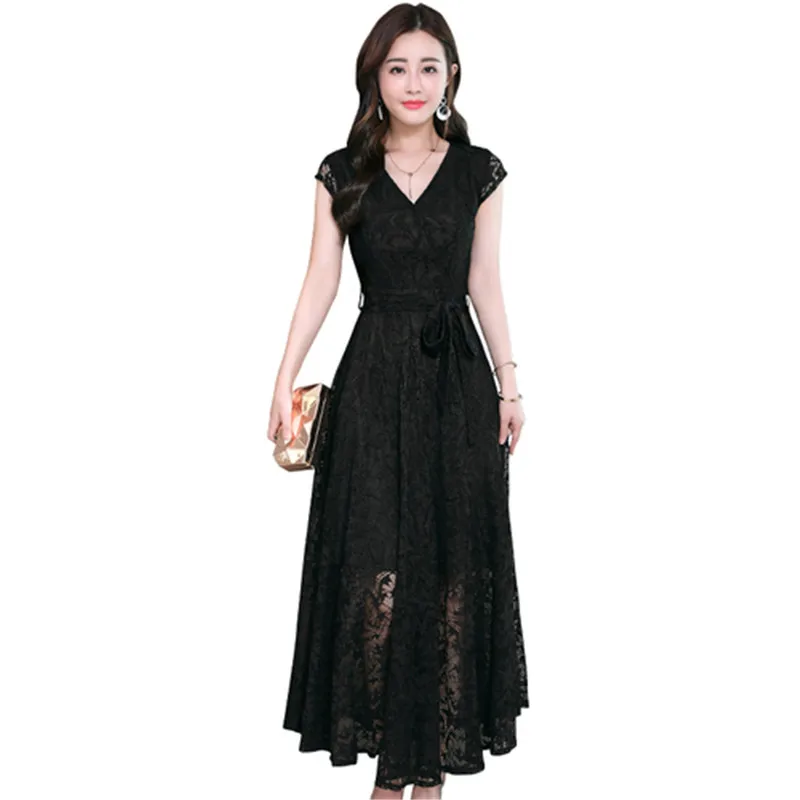 Женское повседневное кружевное платье Новинка 2019 летнее модное с коротким
