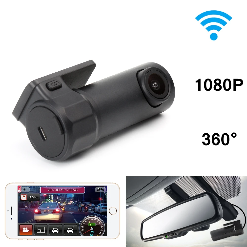 170 Mini WIFI Автомобильный видеорегистратор цифровой с управлением через приложение