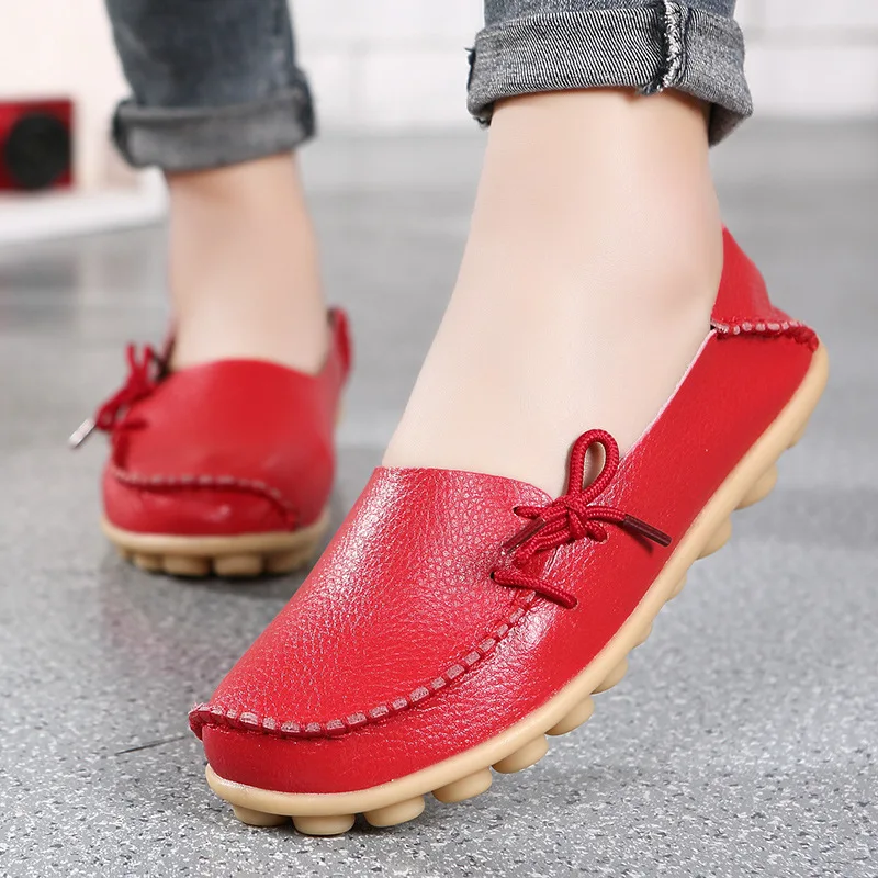 Women Shoes Summer Leather Leisure Slip-on Sandals Platform Solid Light Weight Flats for Female | Обувь
