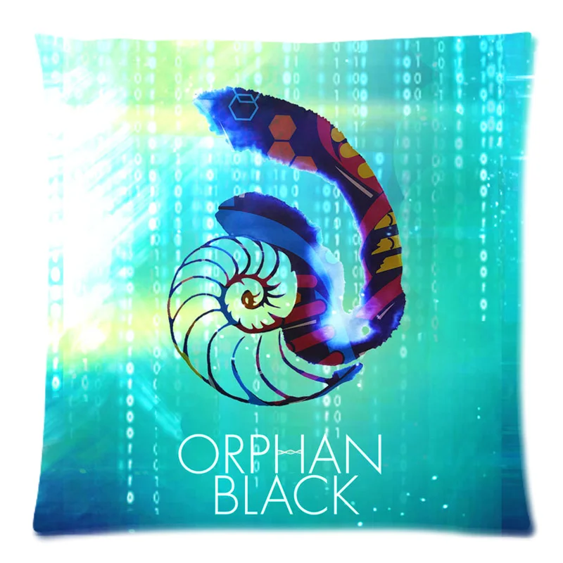 Черный чехол для подушки из ткани с двусторонней печатью