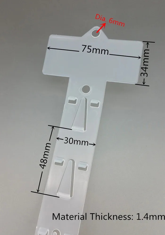 Пластиковые розничные товары зажимы полоски для витрин полипропиленовые