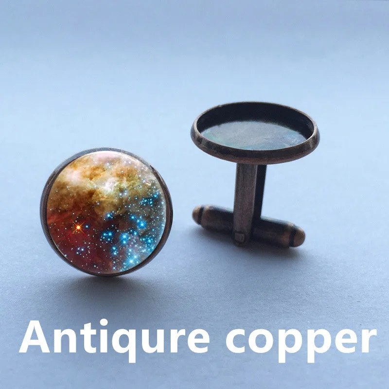 Стеклянные запонки в виде купола спиральные Галактики туманности космоса