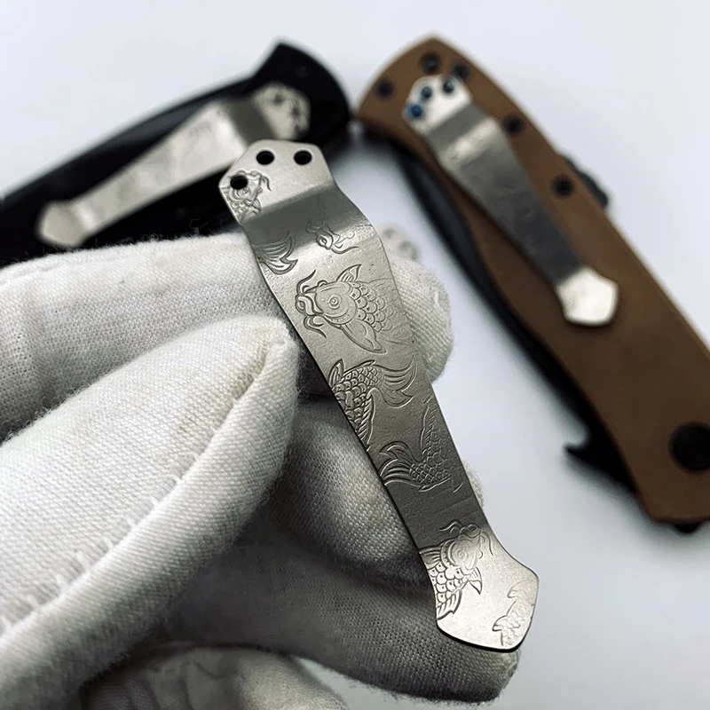 

Задний зажим для ножа Koi design TC4, зажим для ножа из титанового сплава, зажим для ножа с ЧПУ