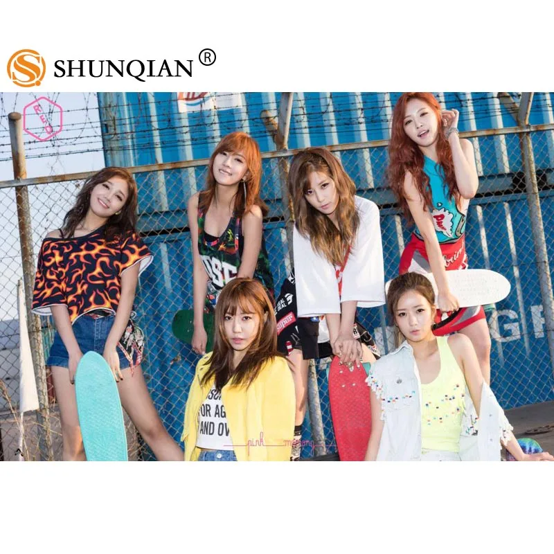 Новое поступление KPOP APink Пользовательские печати шелковой атласной тканевый