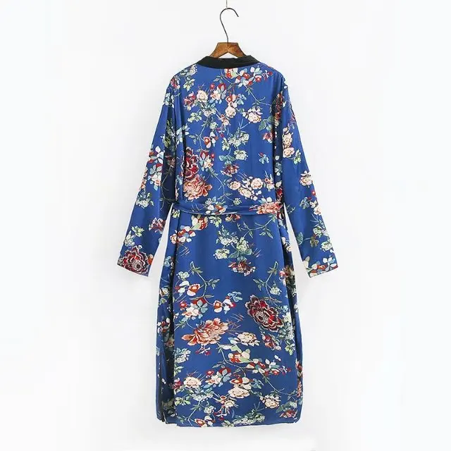 Длинная стильная блузка кимоно с двумя карманами кардиган принтом шаль новинка