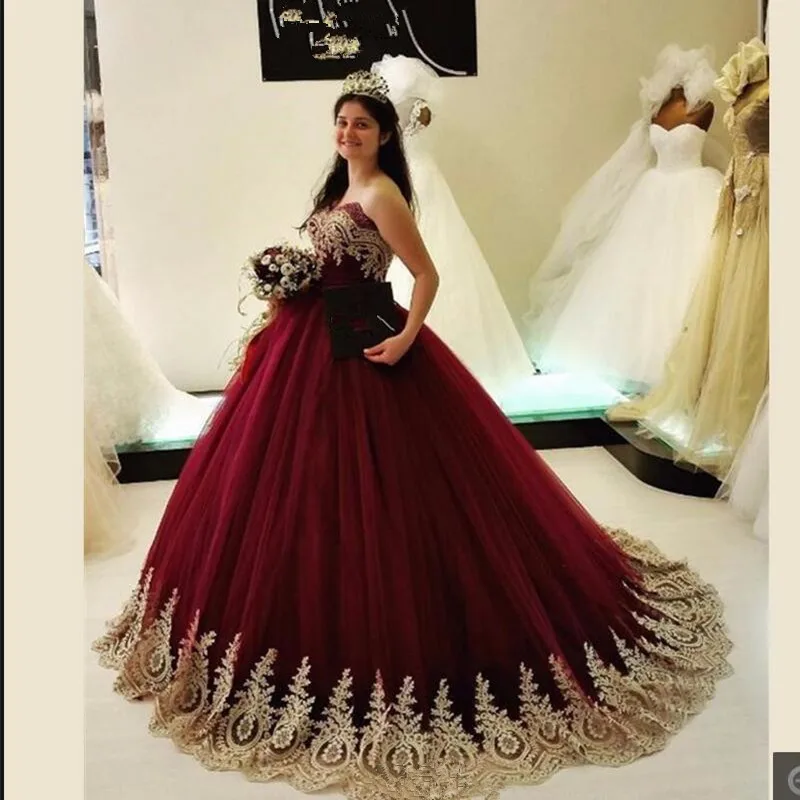 as picture Vestidos миди Vestido de 15 anos бордовые платья Quinceanera бальное платье сладкий 16 Платья принцессы для девочек - Цвет: as picture