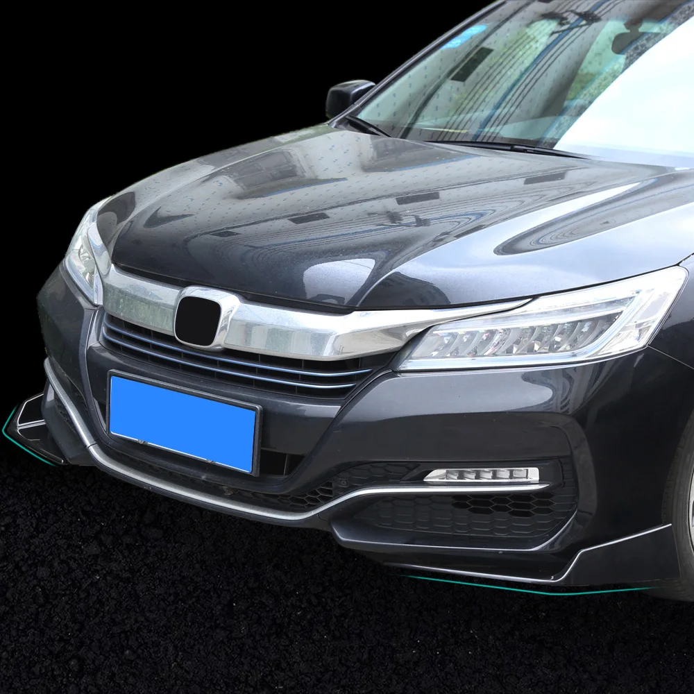 2 шт Универсальный Автомобиль Автомобильный бампер спойлер перед лопатой декоративные царапинам крыло углеродного волокна чёрный для автомобильного стайлинга