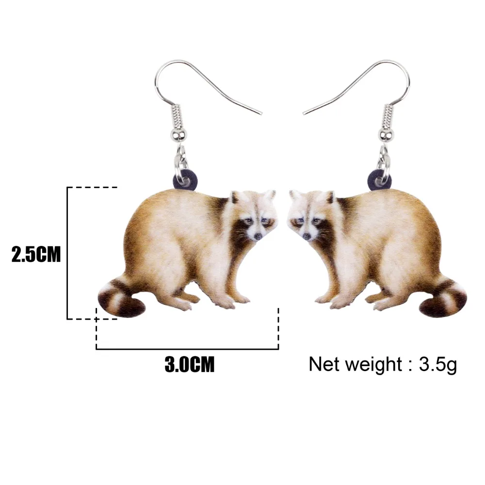 WEVENI акриловые серьги с хвостом енота новинка длинные висячие милые аниме