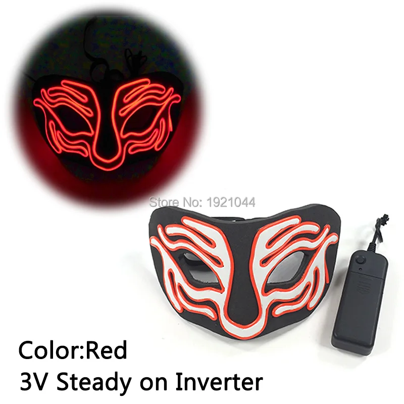 YEAHUI Original Design EVA Flashing Mask Prom Led Luminous Handmade Funny for Holiday Lighting Event Party Decoration | Дом и сад