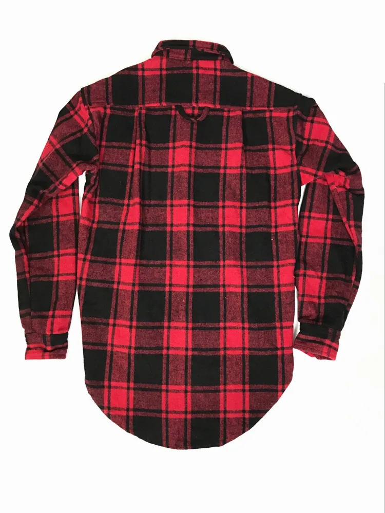 Толстая фланелевая рубашка в клетку с длинным рукавом Осень зима|plaid shirt men|shirt menlong