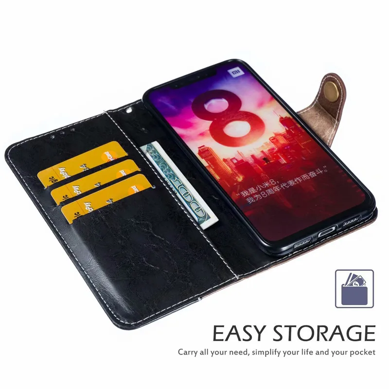 Для Xiaomi8 Redmi6 Redmi Note4X Redmi5A чехол Магнитный Роскошный из искусственной кожи Celular