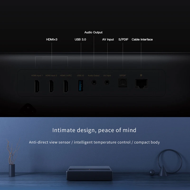 Оригинальный проектор Xiaomi Mijia 4K с английским интерфейсом HD для домашнего