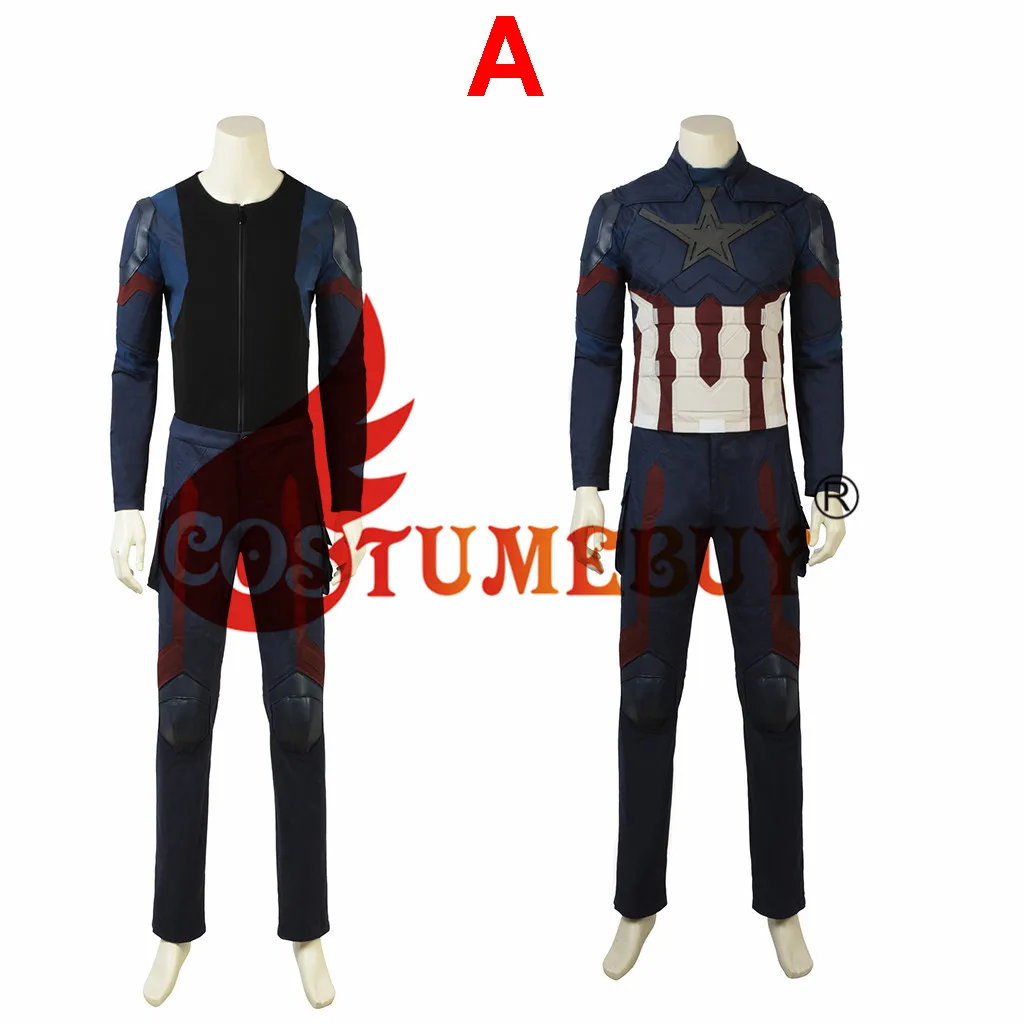 CostumeBuy Мстители Бесконечная война Капитан Америка Косплэй взрослый костюм Мстители 3 Стив костюм Роджерс костюм L920