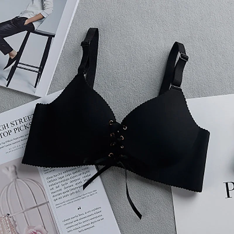 B Соблазнительный бюстгальтер без швов для Для женщин модные Push Up Bra провода свободное белье 3/4 чашкой без косточек хлопок нижнее белье бюстгальтер дропшиппинг - Цвет: B