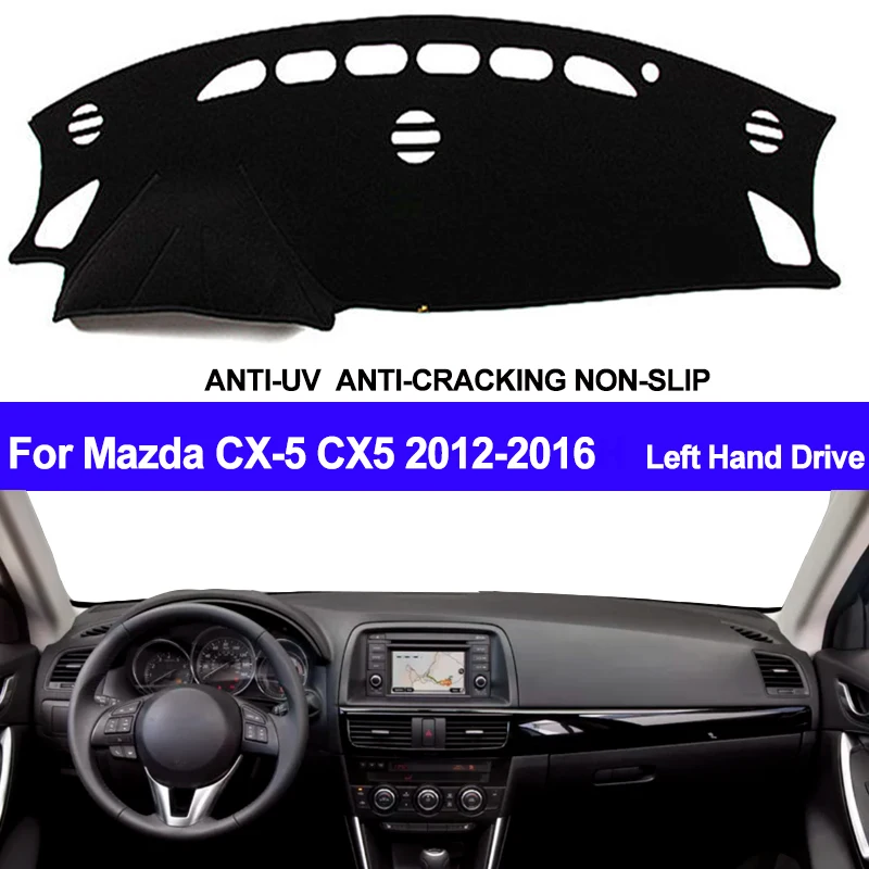 

TAIJS Car Dashboard Cover Dash Mat For Mazda CX-5 CX5 2012 2013 2014 2015 2016 Dashmat Pad Carpet Anti-slip Anti-Sun Car Styling