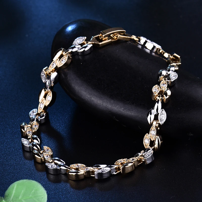 Женский браслет с цепочкой GULICX Большой кристаллами из фианита AAA|bracelets for|bracelets for
