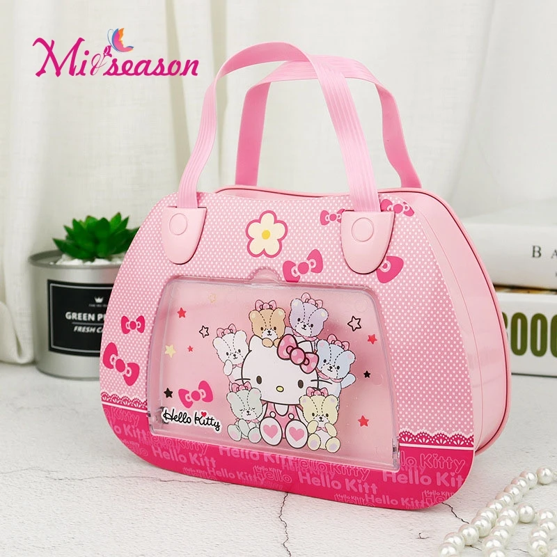 Подарок на день рождения, День святого Валентина для девочки, Kawaii Сумочка Hello Kitty, дизайнерская мультяшная карусель, музыкальная шкатулка для танцующей девушки