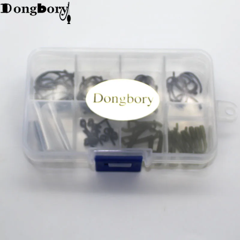 120PCS Карп комплект рыболовных принадлежностей ящик для ловли карпа волос рог