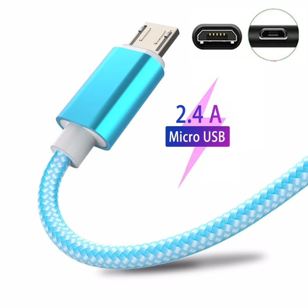 Кабель Micro USB для быстрой зарядки и синхронизации данных Android Samsung A10 A6 J6 S7 Xiaomi 6a Redmi 5