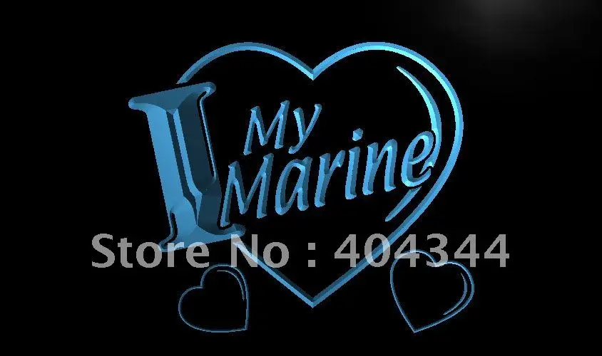 

LK925- I Love My Marine Navy Military LED Neon Light Sign hang sign home decor crafts