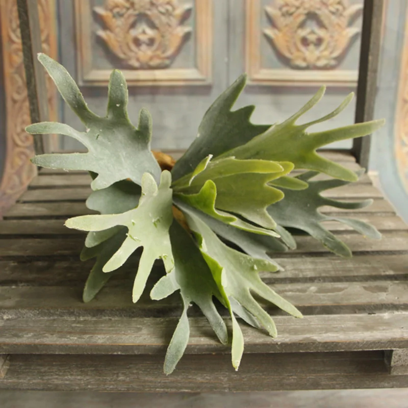 

1PC Artificial Plants 13 Inch Tufting Grass Antlers Fleshy Flowers Fake Plants Micro Landscape Home Decor