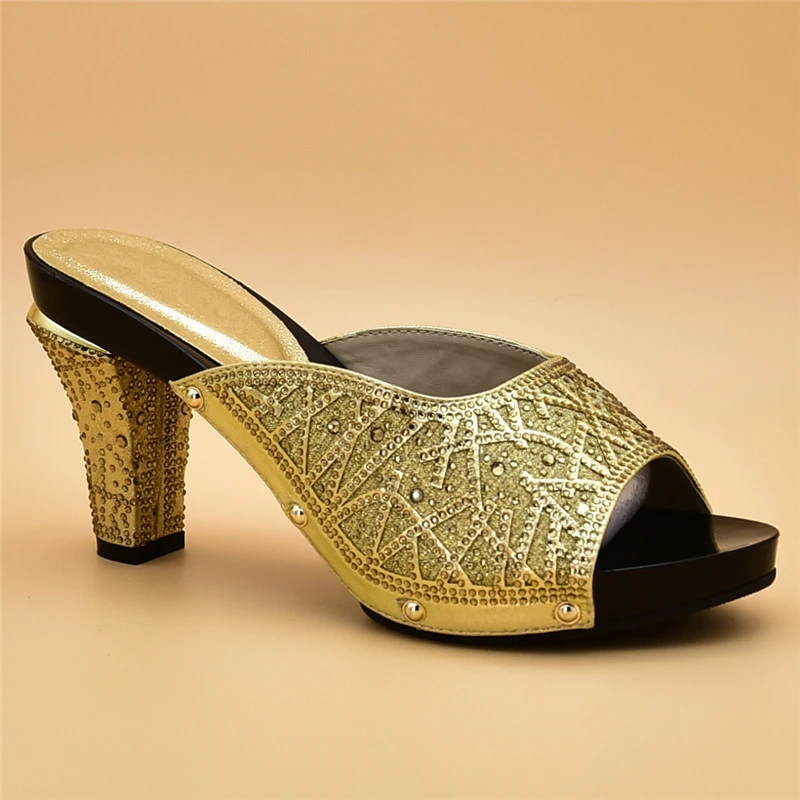 New Fashion Designer Shoes Women Luxury 2018 Womens Heels Nigerian Wedding Party Decorated with Rhinestone | Обувь