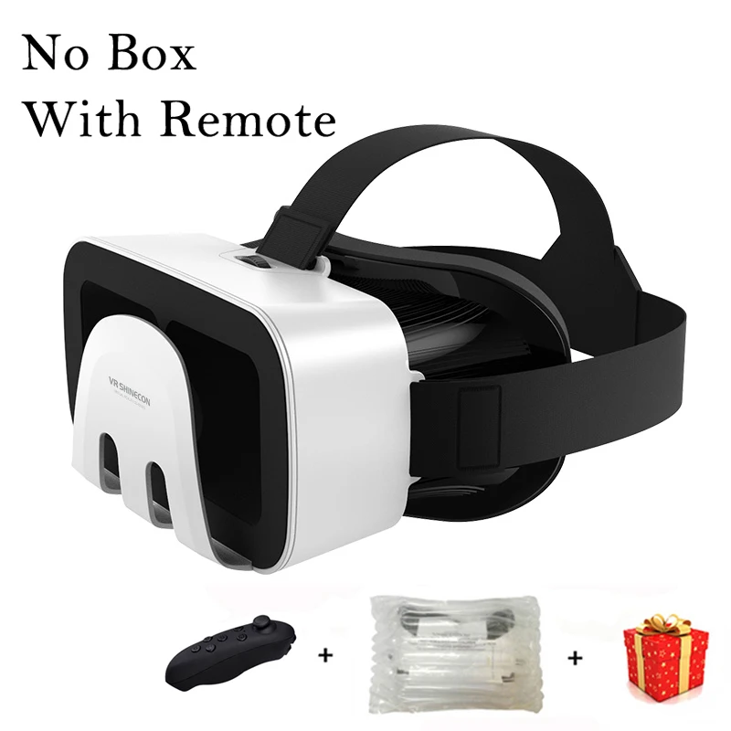 VR Shinecon G03B вр смарт видео виар шлем 3D очки виртуальной реальности для iPhone Android смартфонов три 3 D умные игр дополненной телефона комплект смартфона видеоочки с экраном контролерами дополненная электронные - Цвет: No Box With Remote