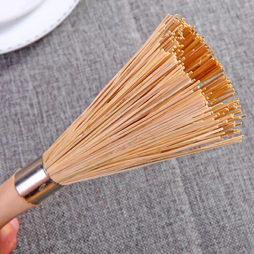 1pc cleaning and traditional natural bamboo wok brush dishwashing kitchen tools high quality hot sale | Дом и сад