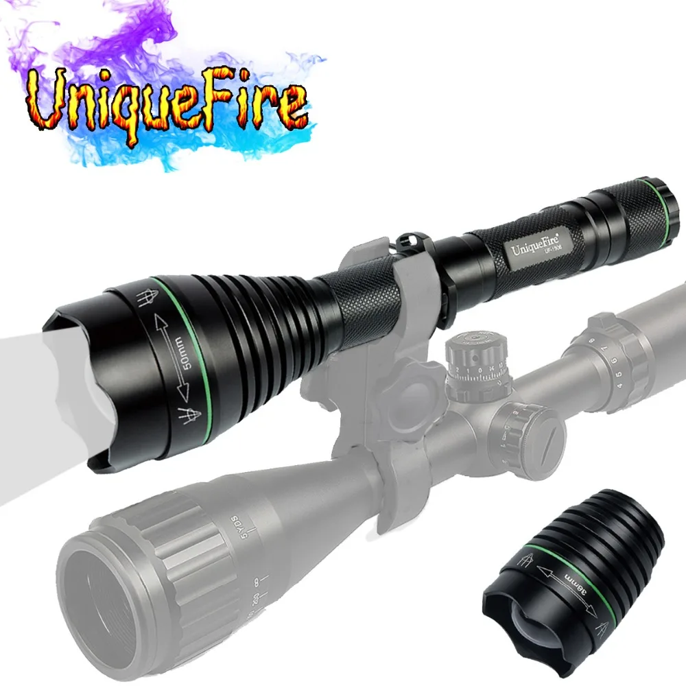 

UniqueFire 1508 850nm illumination Flashlight T50 Zoomable Hunting Torch Infrared Light Illuminator 3 Mode +38mm Head Kit set