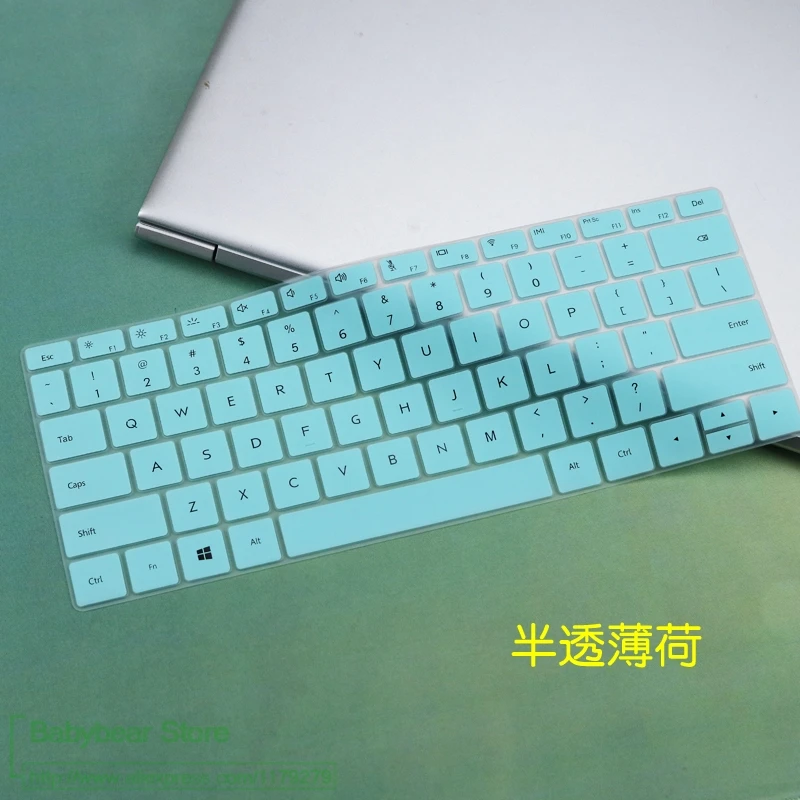 whiteblue Для huawei Matebook 13 Wrt-W19 Wrt-W29 Wrtw19 W29 ноутбук клавиатура защитный силиконовый чехол - Цвет: whiteblue