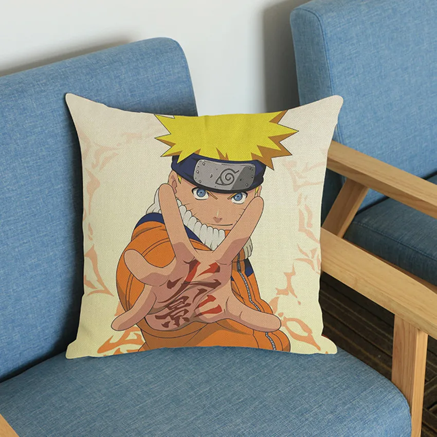Подушка-чехол для подушки Naruto Anime Manga с бесплатной доставкой, размером 45*45 см для дивана, кресла или постельного белья.