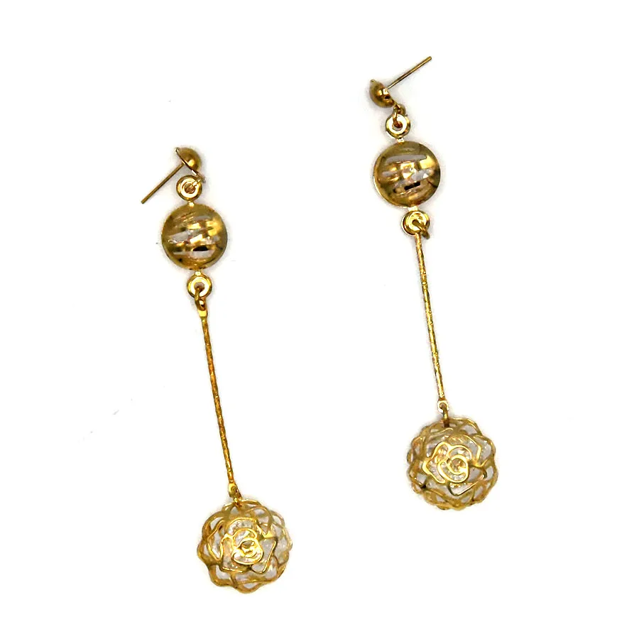 Модная открытая цветок Висячие серьги для Для женщин Длинные висячие золото Цвет