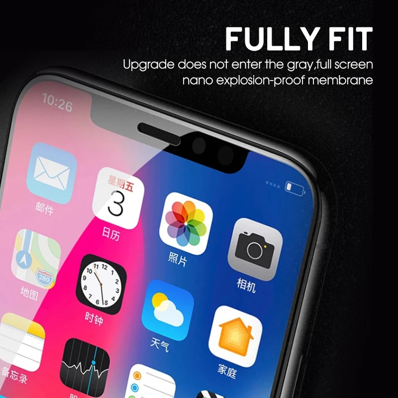 Настоящее Закаленное стекло 9D для iphone XS MAX XR X 8 7 6 6S Plus Защитное iPhone защита экрана