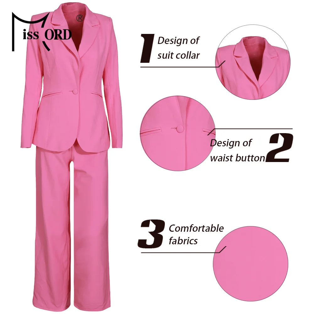 Missord 2021 сексуальный блейзер с глубоким v образным вырезом и брюки комплекты из