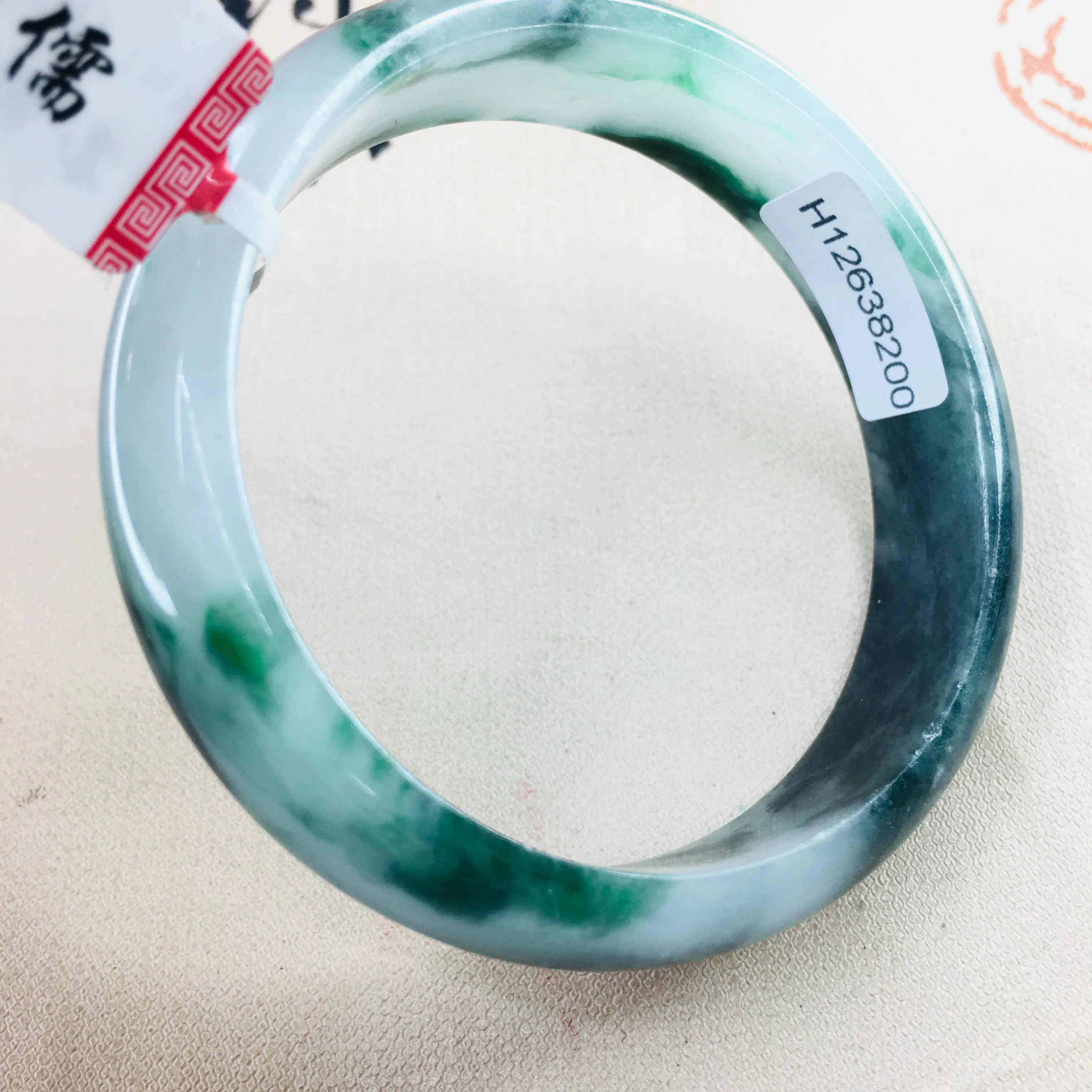 

Zheru Jewelry Natural Jadeite Bracelet Natural Blue Flower 54-62mm Female Gift A Class A National Certificate