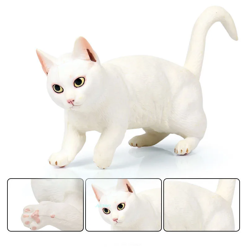 7 &quotмилый статуя кота моделирование белый персидский кот кошка из АБС пластика