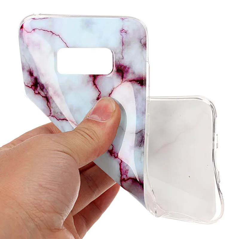 Luxury For Samsung S3 S4 S5 S6 edge S7 S8 Plus Cover Flower Granite Scrub Marble Stone image Painted Silicone Phone Case |
