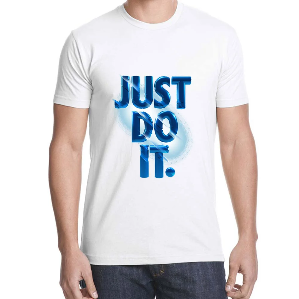 Новая мода письмо Just Do It футболка с принтом высокое качество Повседневное