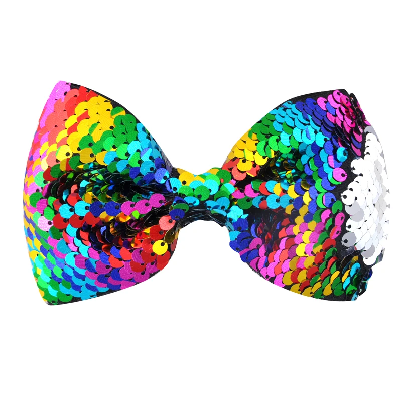 18 Color 4.7 Inch Girls Cute Glitter Reversible Mermaid Sequins Scales Hair Clips Kids Bows Hairpins Women Accessories |