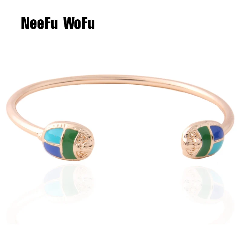 Браслеты NeeFu WoFu Beetle ручные браслеты для женщин Открытый браслет модные роскошные
