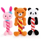 1 шт. Животных Жевать собака Узел игрушка для небольших укус собаки устойчивы для игры со щенком игрушка мяч для чистки зубов juguetes нашивками perros mascotas