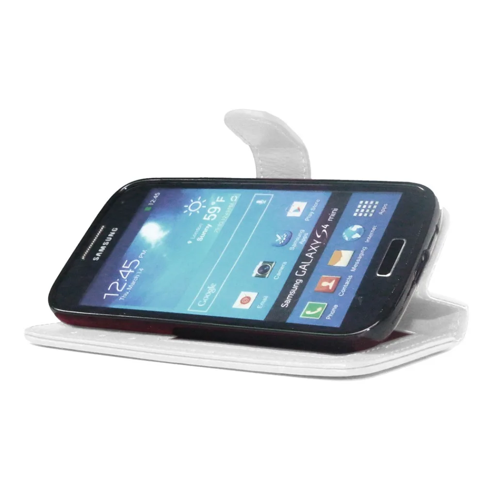 Luxury fashion solid color wallet flip leather cover case for Samsung Galaxy S4 mini i9190 phone coques etuis carcasa funda |